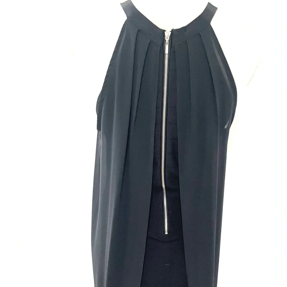 Venus Black Bandage Dress With Sexy Sheer Overlay! Like New! - Picture 5 of 13